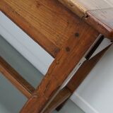 Antique elm 19th century french rustic farmhouse dining table