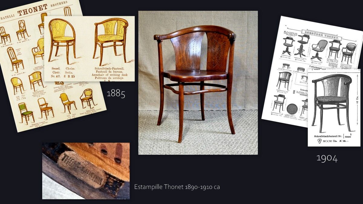 Fauteuil de bureau Thonet n°1 fin XIXe, début XXe
