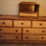 Maugrion chest of drawers with 7 drawers + bedside table