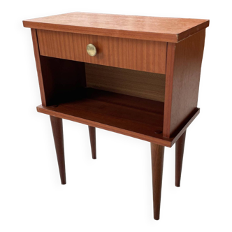 Vintage teak veneer bedside table