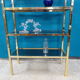 Shelf metal gilded smoked glasses 70's