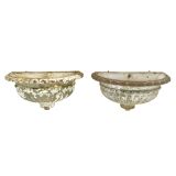 Pair of Medici cast iron wall-mounted basins