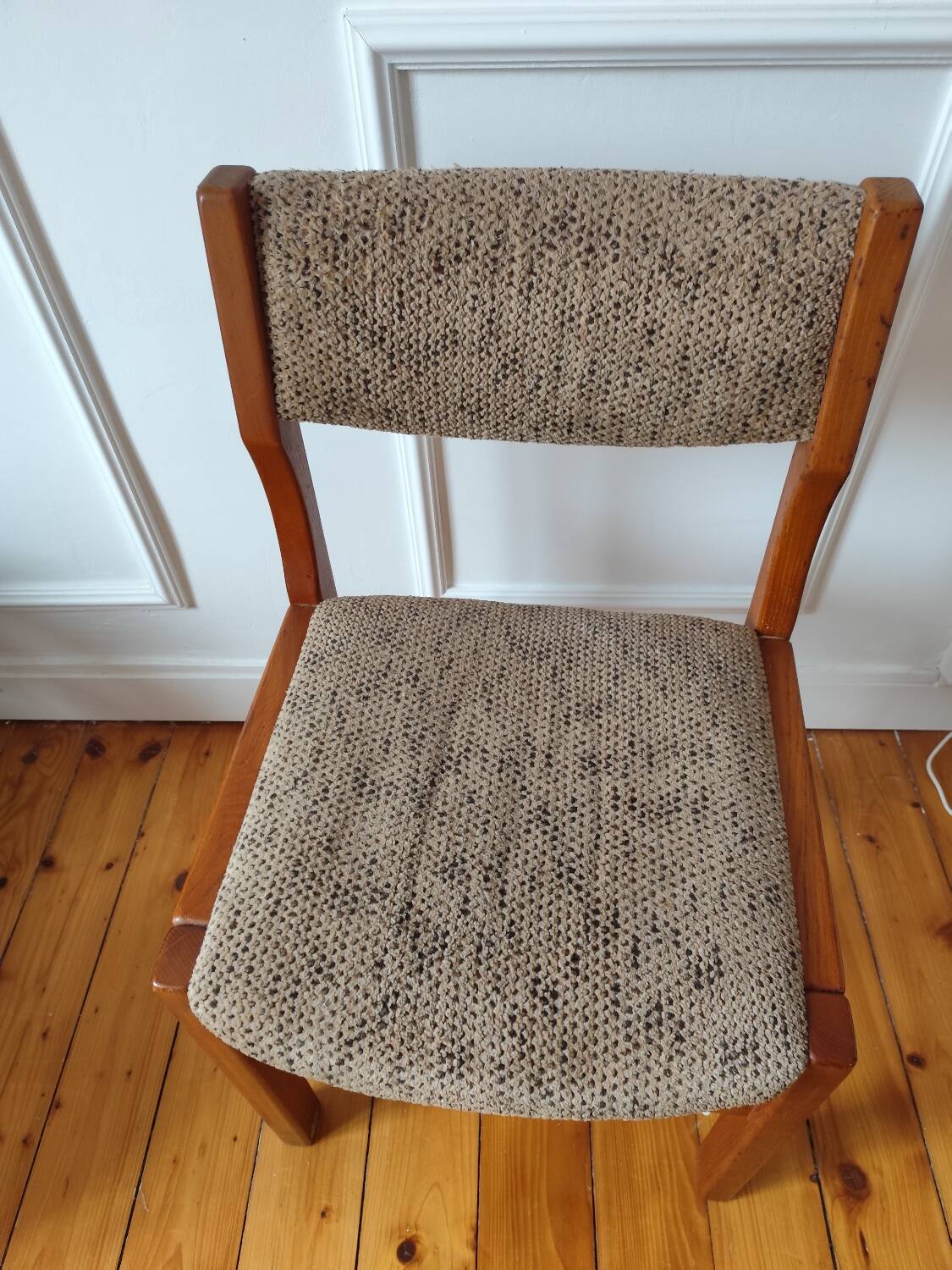 Paire de chaise vintage en bois label NF