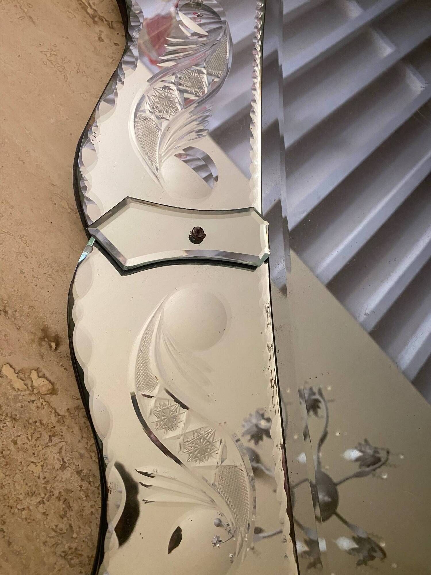 Large Mirror 180cm x 87cm, circa 1960-1970, in the style of Murano.