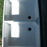 Enamelled stoneware double sink 40