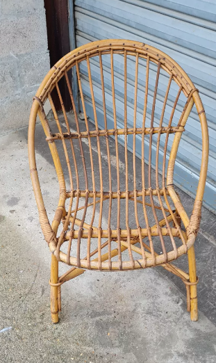 Rattan armchair 1960
