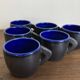 Set de 6 tasses en terre vernissée mid century pop 1960s