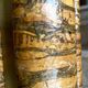 Vintage lamp Roche Bobois brass / wood veneer