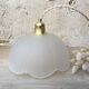 Vintage flower pendant lamp in frosted glass