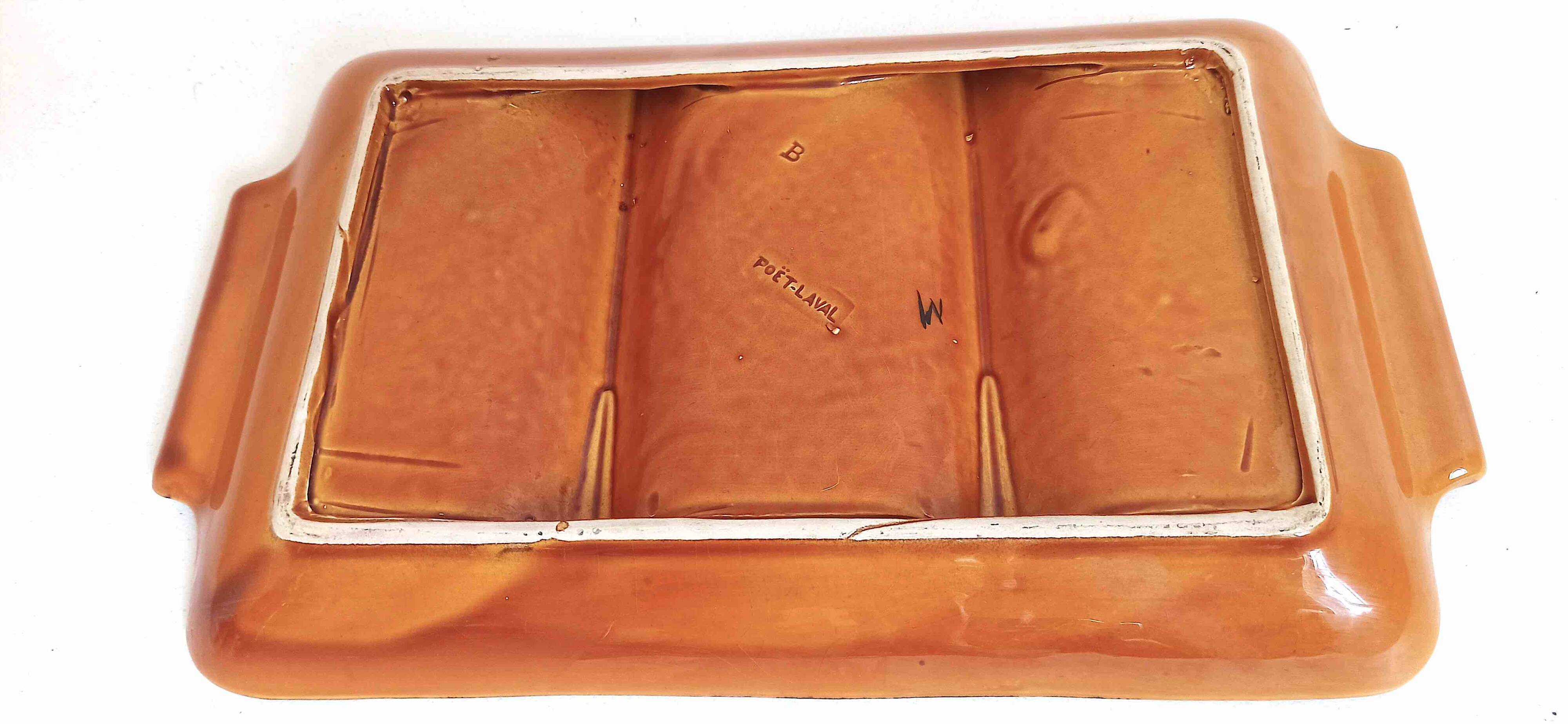 Poët Laval ceramic compartment dish 1960s