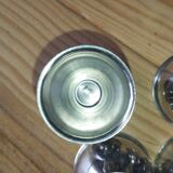 Set of 4 silver-plated egg cups – 1960s