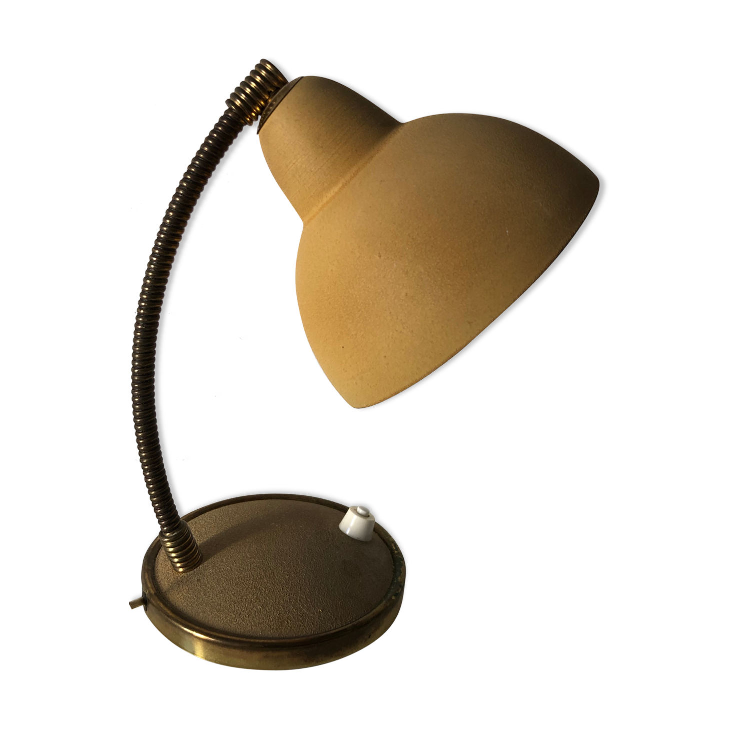 Desk lamp honey and Golden 20cm vintage 1950