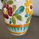 Vintage Italian vase colorful flower sign
