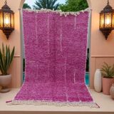 Handmade purple Moroccan rug, 150cm x 300cm