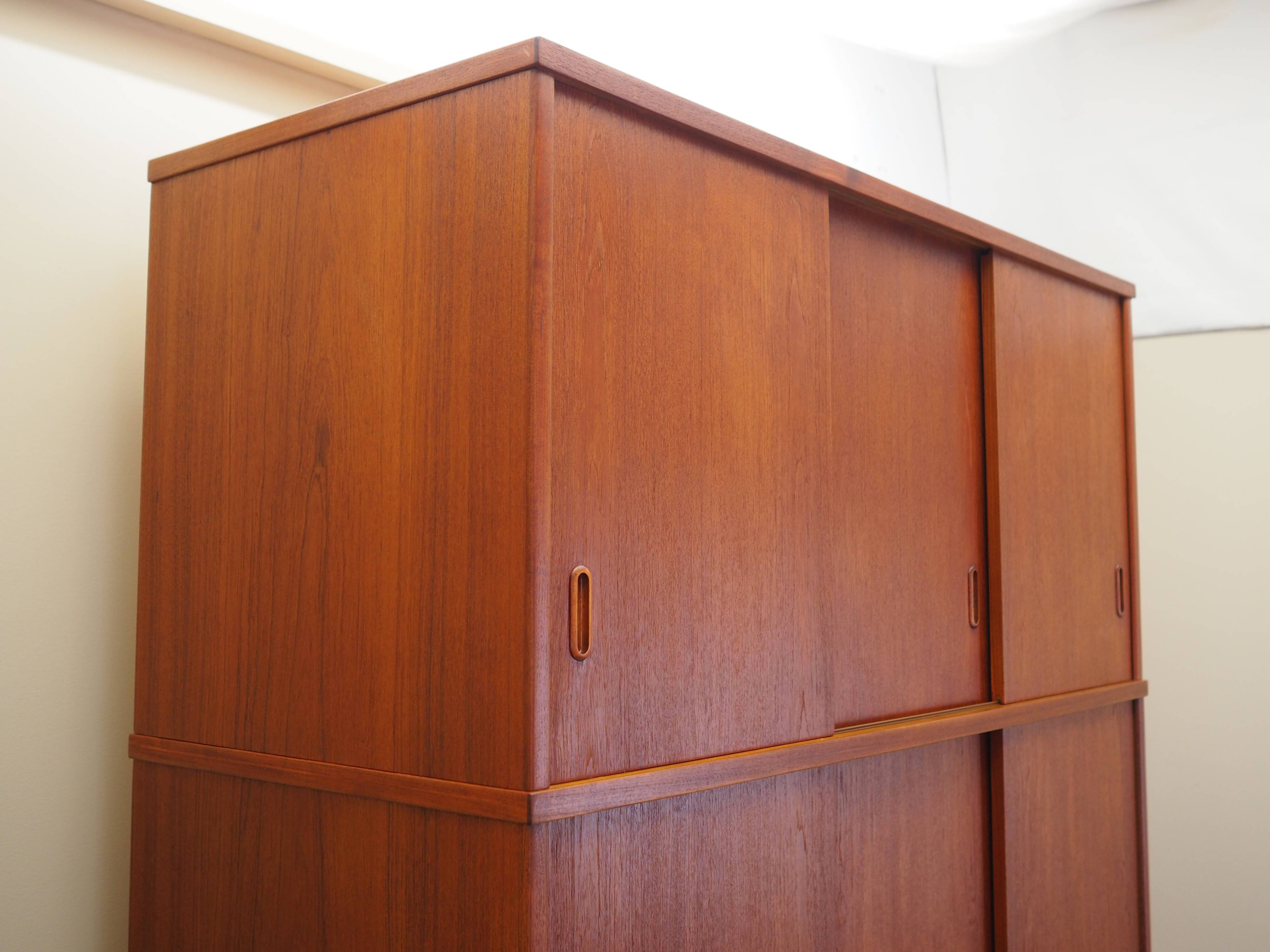 Teak wardrobe, Danish design, 1970s, produced in Denmark