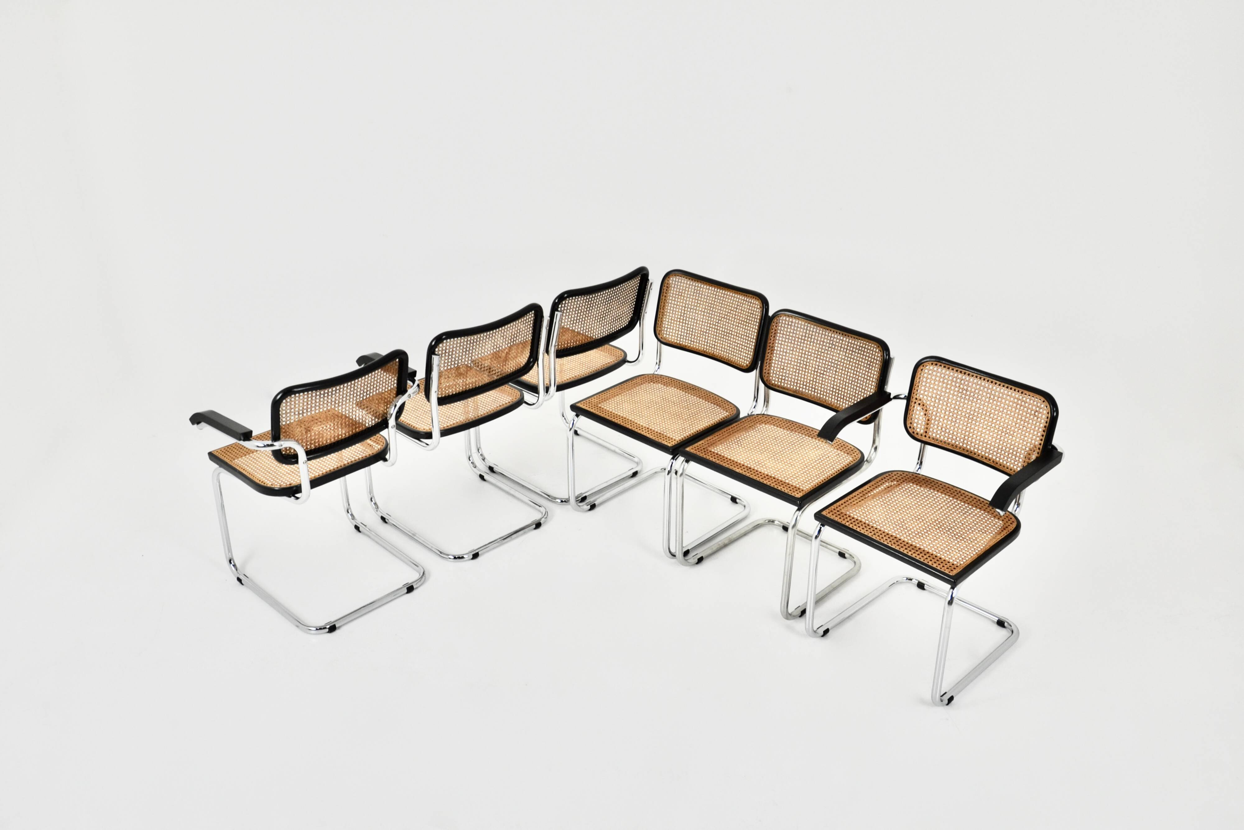 B32 Chairs by Marcel Breuer Set of 6