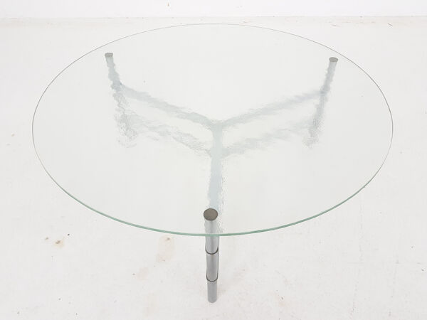 Table basse ronde en verre
