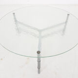Table basse ronde en verre