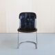 Chaise de salle à manger en cuir de Cidue, années 1970