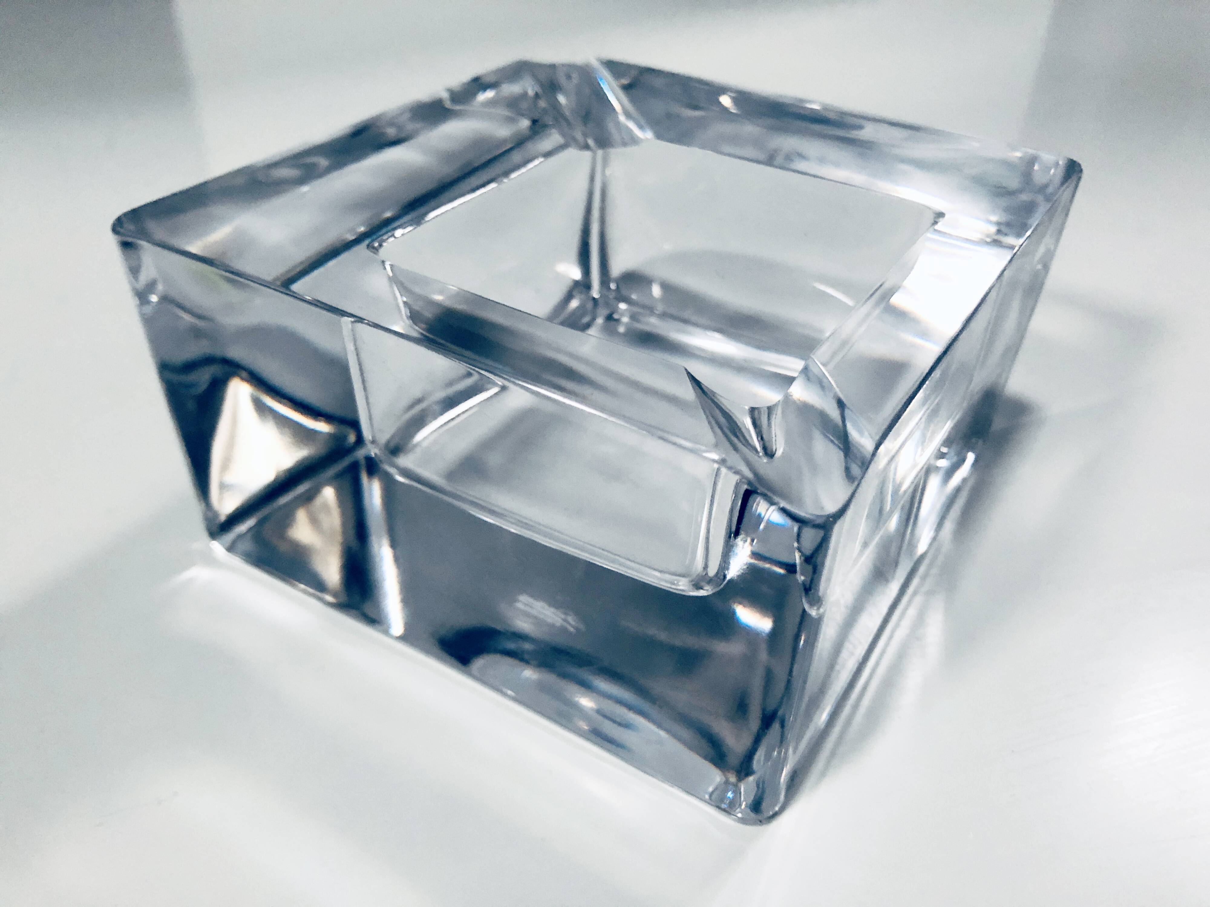Large Vintage Ashtray • Crystal • Sèvres France • 1970