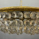 Chandelier en cristal et laiton italien des années 1960 – 6 lumières