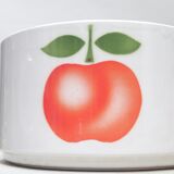 Eight Plates and Bowl with Apple Decoration 70s