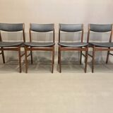 Set of 4 "Scandinavian design" chairs 1950