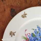 Plat en porcelaine myosotis