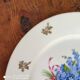 Plat en porcelaine myosotis