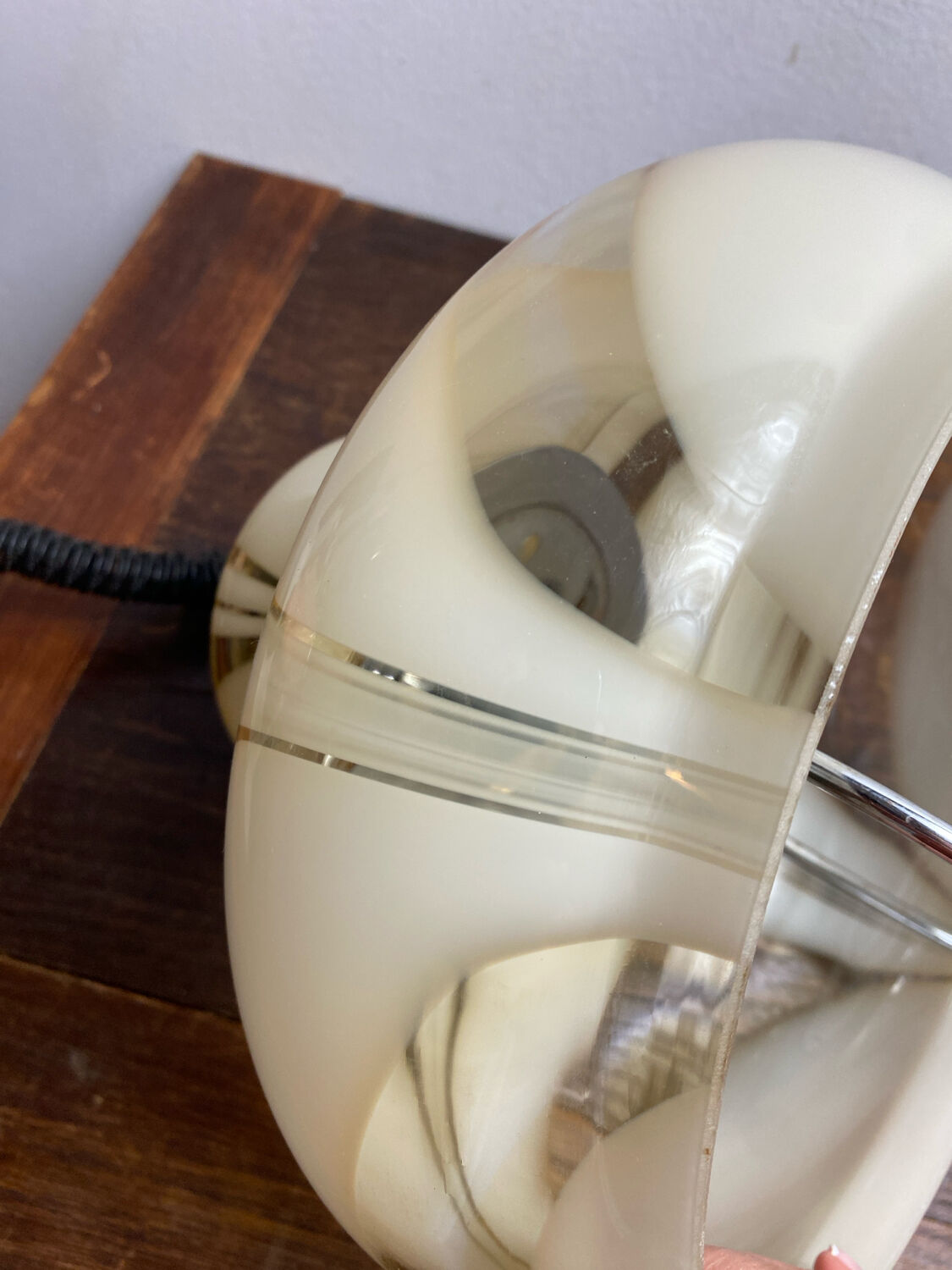 Glass pendant light, 1970s, Murano glass