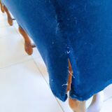 3 seater blue velvet sofa