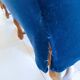 3 seater blue velvet sofa