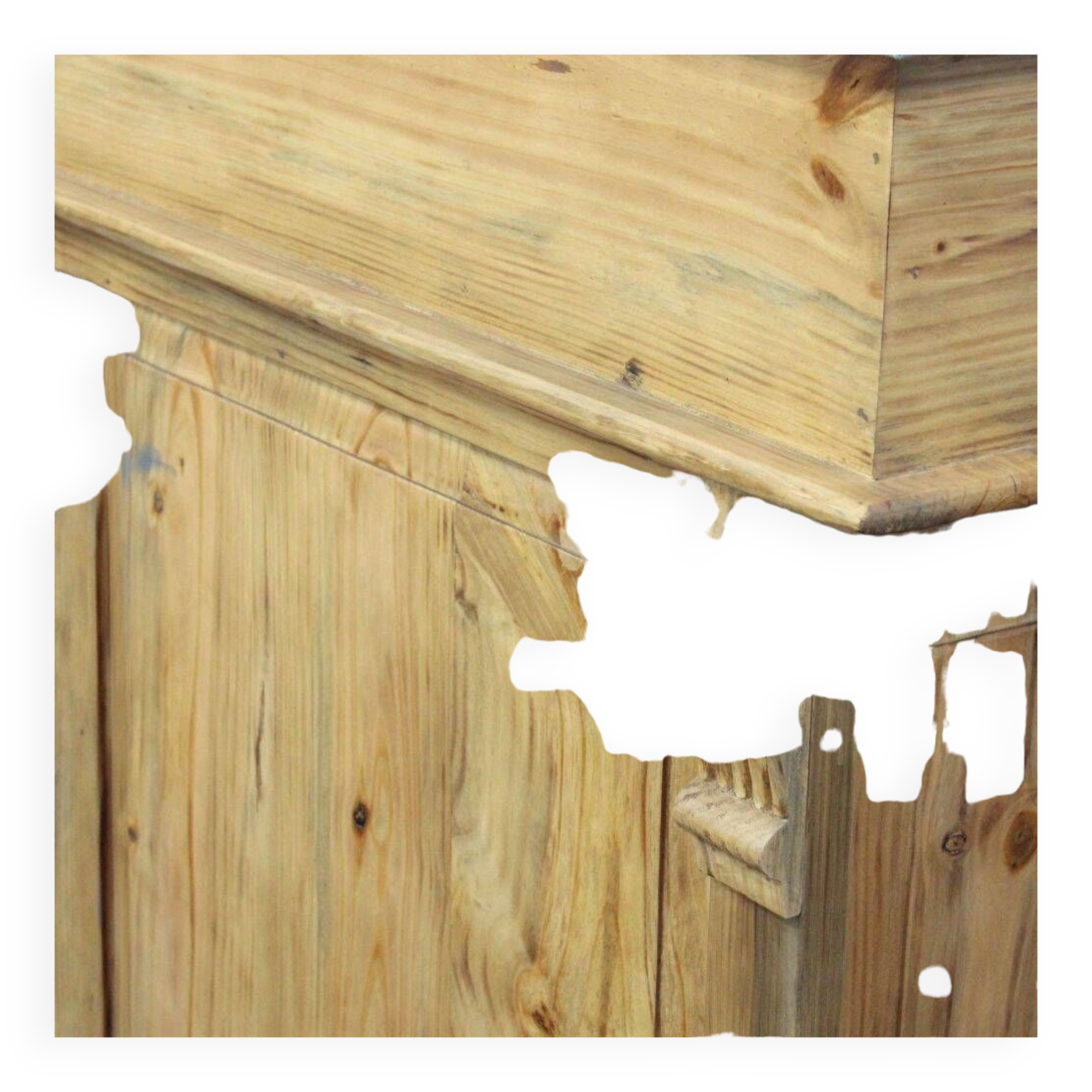 Industrial Bar Counter Solid Pine And Metal Léon 140cm
