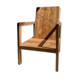 Armchair in natural wood (teak) minimalist design