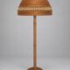 Bamboo and woven rattan floor lamp France 1970