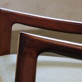 Vintage mahogany senator high back lounge chair by Ole Wanscher for Cado, 1960s