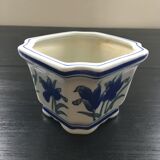 Blue iris flowerpot