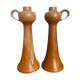 Pair of vintage 1960 sandstone candle holders