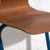 Vintage school chairs (c.1950). Set of 4 pieces.