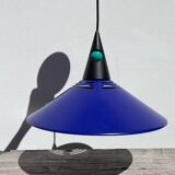 Postmodern blue metal pendant light Glossy