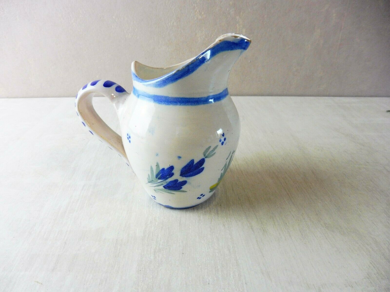 Milk pot, Breton décor, Quimper HB