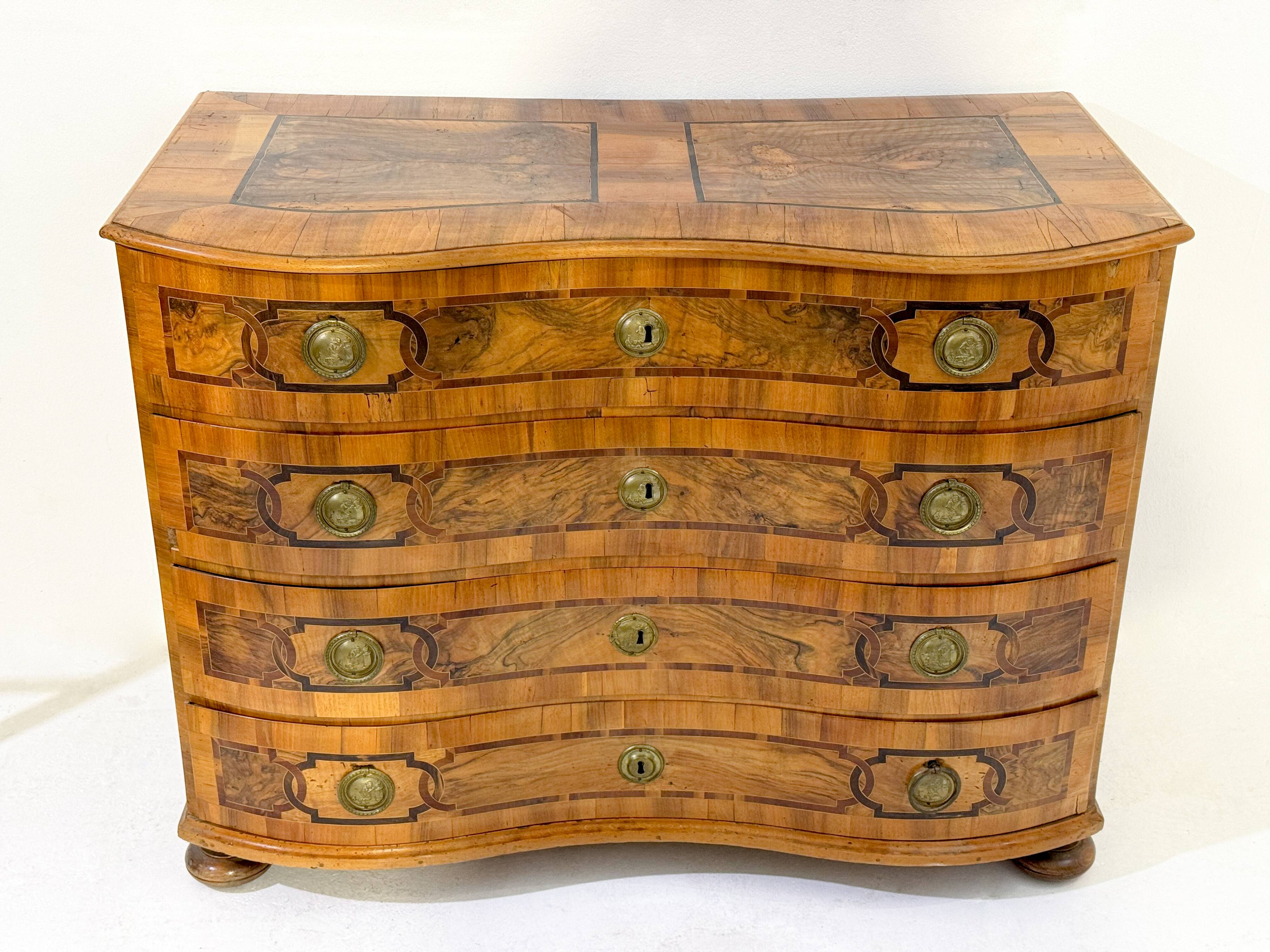 18th Century German Walnut Chest of Drawers