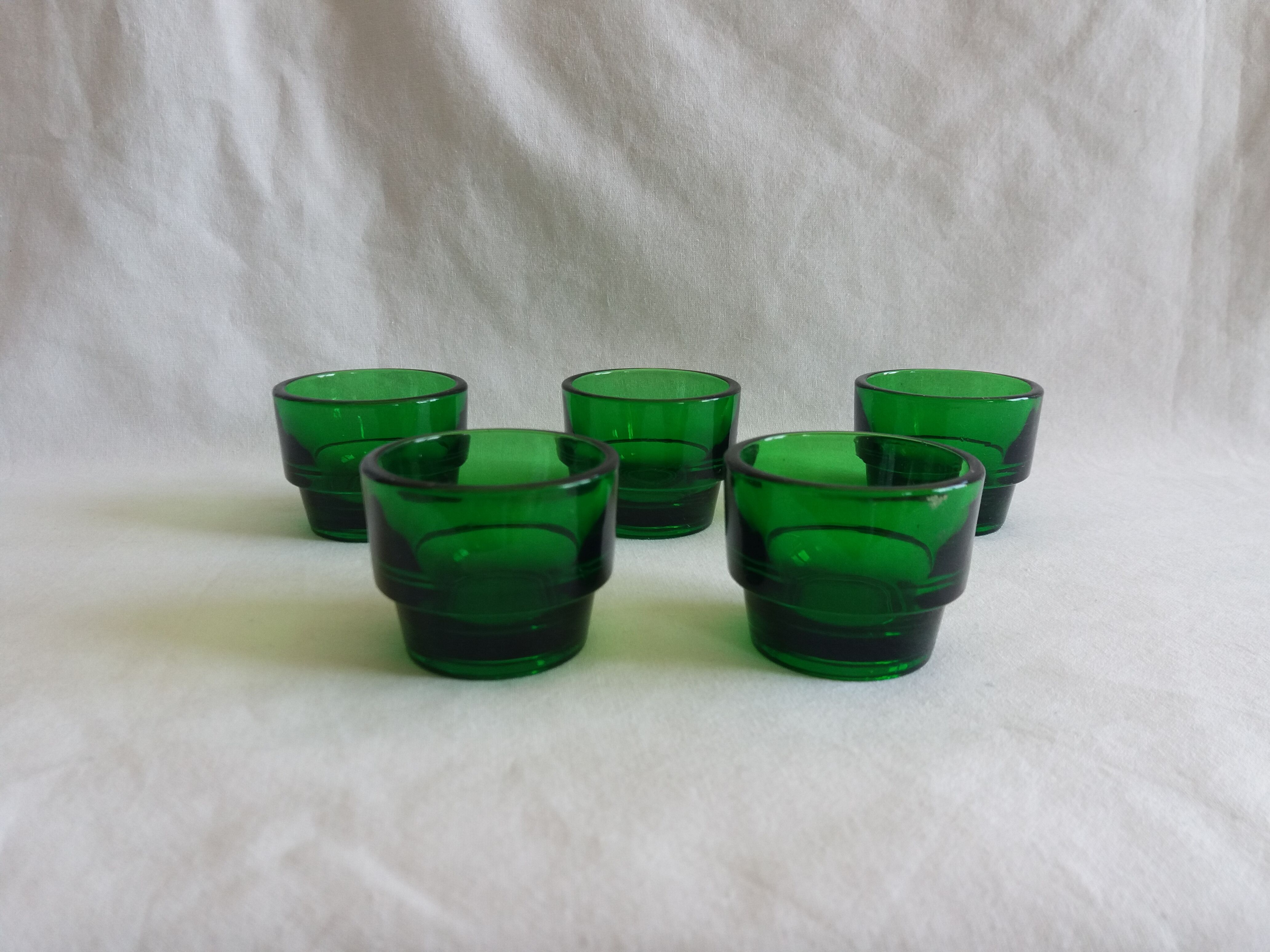 Set of 5 glass shells
