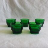 Set of 5 glass shells