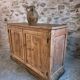 Antique French work cabinet in pine with two doors – rustic country style