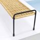 Carl Aubock side table, flower bench, iron, rattan, wicker, Austria, 1950s