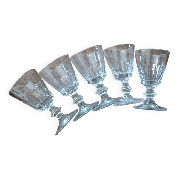 Lot de verres à liqueur en cristal