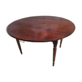 Large table round in rabats in vintage massive oak
