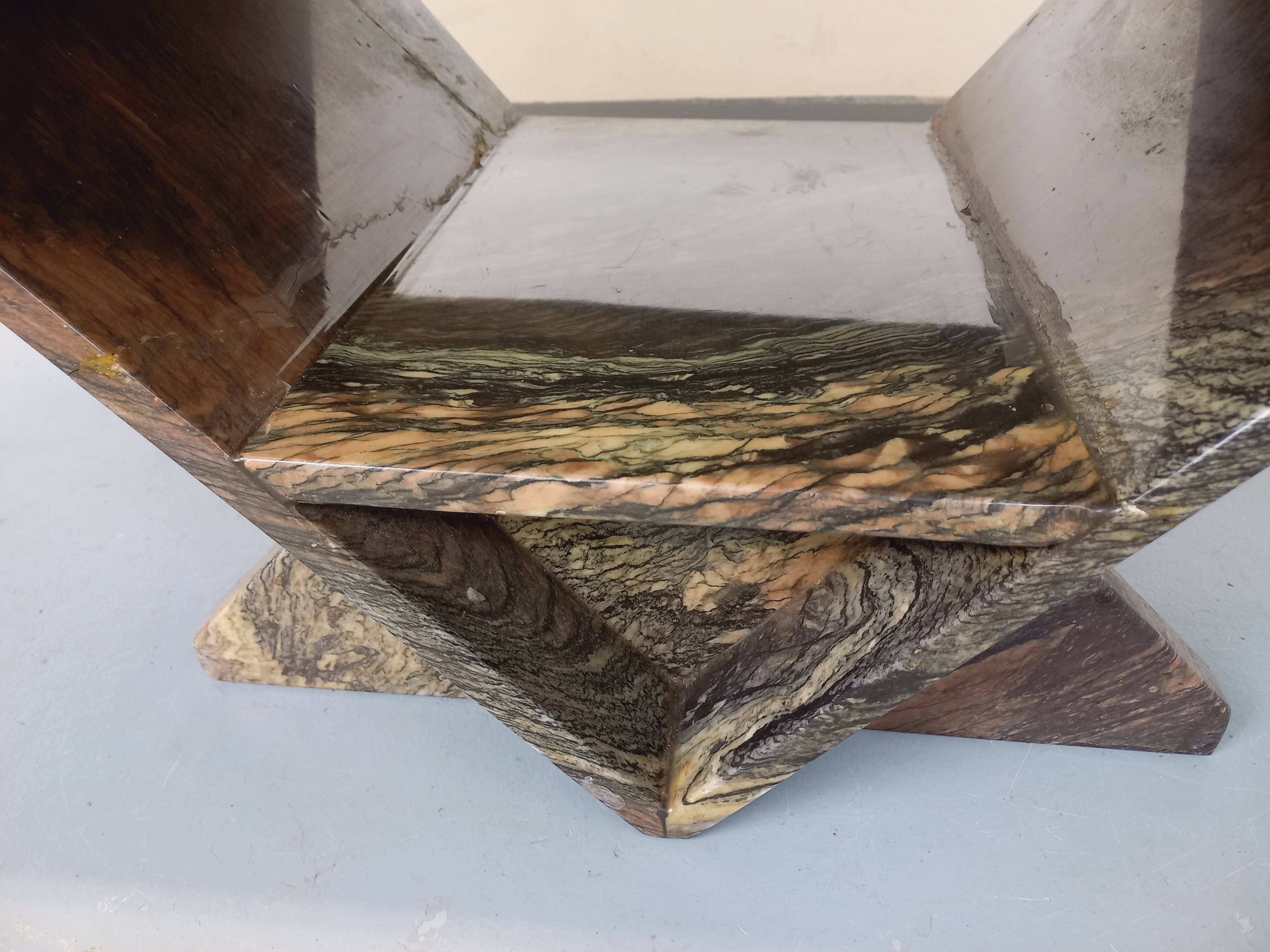 Vintage marble coffee table from the 1970s.