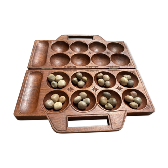 Bao Mancala : jeu traditionnel fait main en bois massif